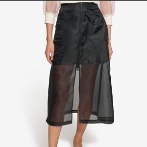 DKNY Organza cargo skirt